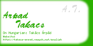 arpad takacs business card