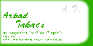 arpad takacs business card